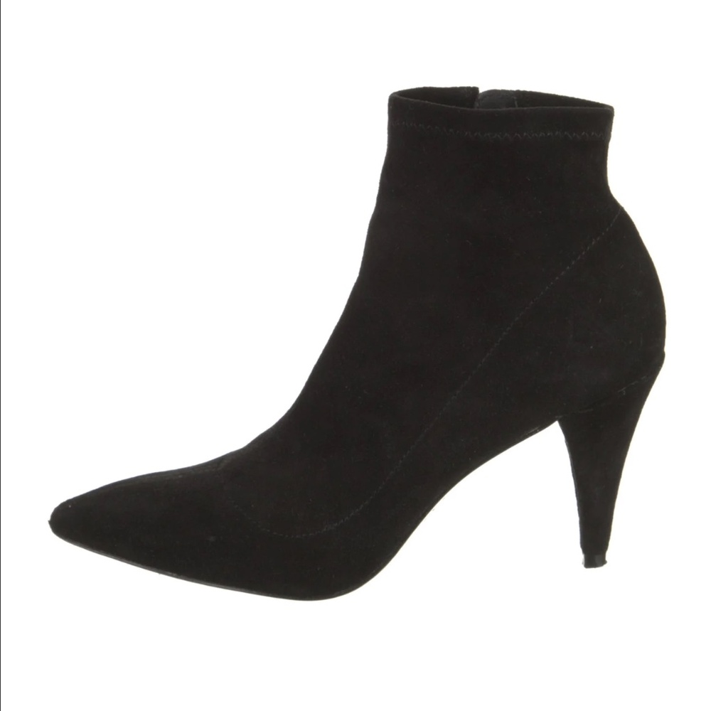 Alice + Olivia Black Suede Sock Boots - size US 10